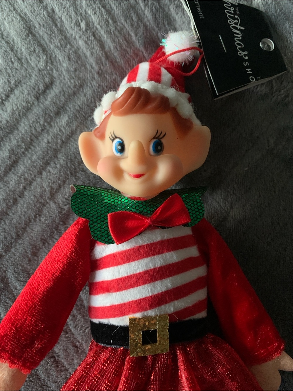 Vintage Christmas Elf Tree Ornament Decor, Bendable Arms & Legs, Poseable, NWT!